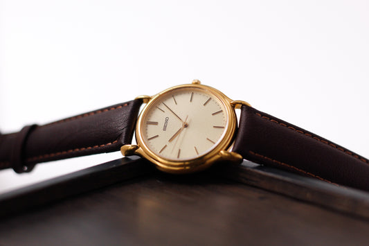 1991 Seiko Quartz Golden Snowflake Dial Men's Wrist-Watch