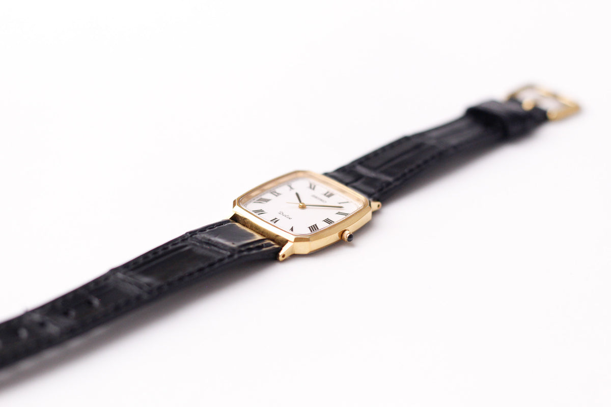 1989 Seiko Quartz Dolce Stark White Roman Dial Men's Wrist-Watch