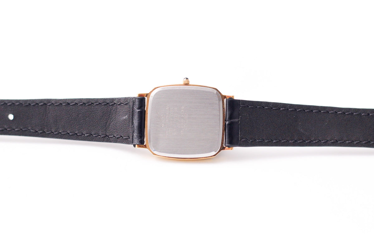1989 Seiko Quartz Dolce Stark White Roman Dial Men's Wrist-Watch