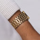 1996 Pulsar Quartz Frosted Golden Dial Men's Wrist-Watch W/Box