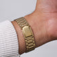 1996 Pulsar Quartz Frosted Golden Dial Men's Wrist-Watch W/Box