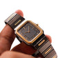[Near Mint] 1983 Seiko 'Baby Santos Tank' Two Tone Deep Gray Dial Men's Wrist-Watch