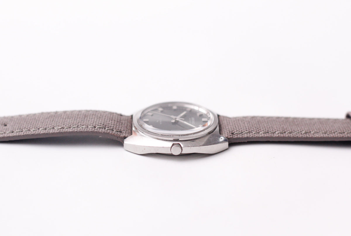 [Serviced] 1972 Seiko Automatic Gray Sunburst Dial Men's Wrist-Watch