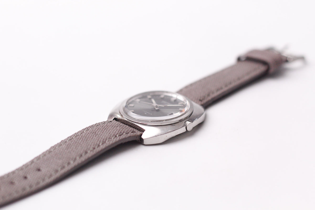[Serviced] 1972 Seiko Automatic Gray Sunburst Dial Men's Wrist-Watch