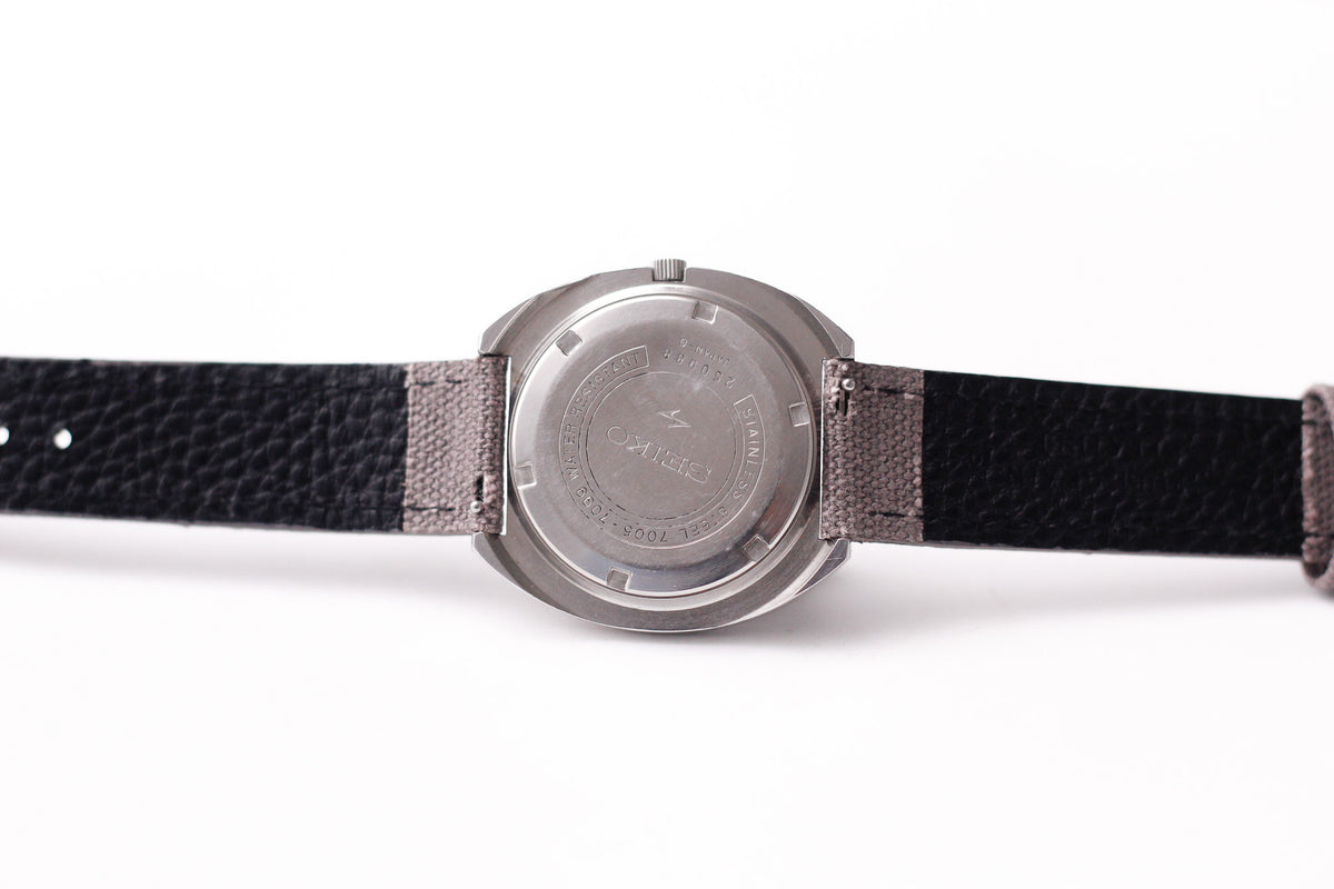 [Serviced] 1972 Seiko Automatic Gray Sunburst Dial Men's Wrist-Watch