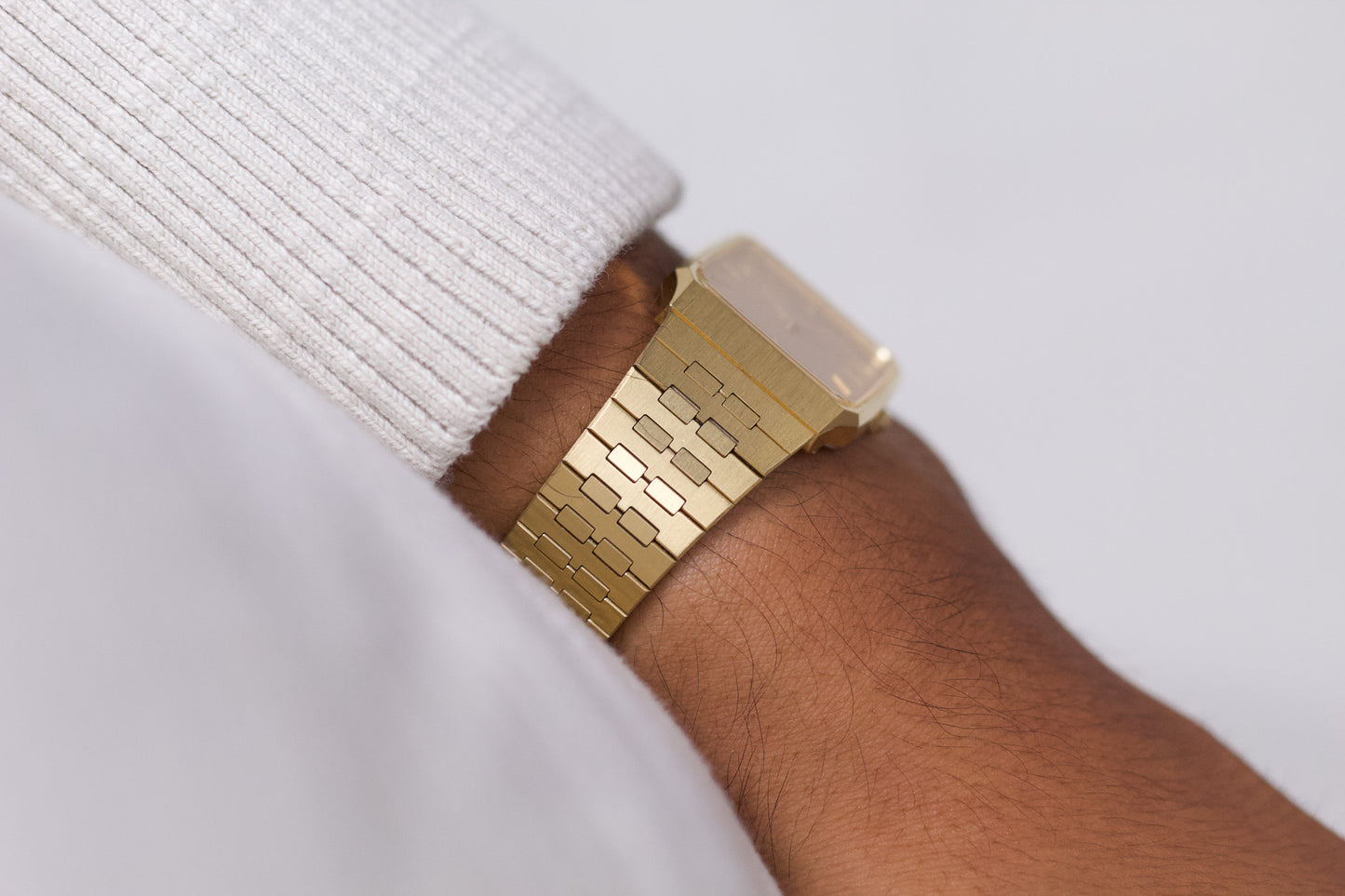 1987 Seiko 'Tank' Gold Toned Men's Wrist-Watch
