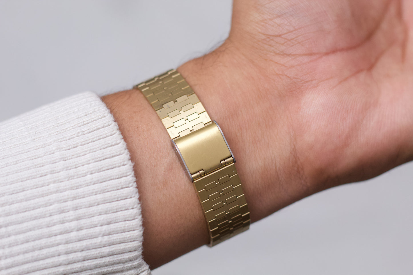 1987 Seiko 'Tank' Gold Toned Men's Wrist-Watch