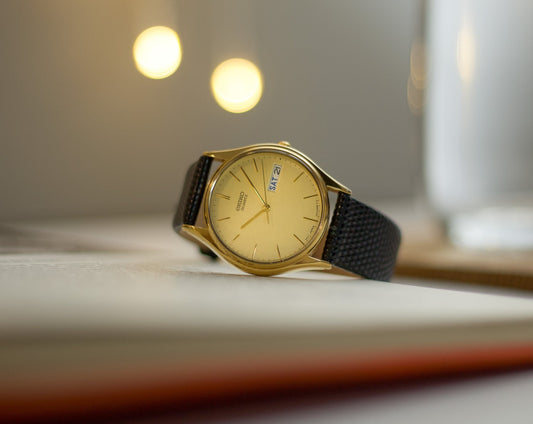 1993 Seiko Warm Gold Toned Men's Dress Wrist-Watch