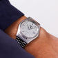 1991 Pulsar Quartz Straight Grain Silver Dial Men's Wrist-Watch