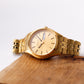 2012 Seiko Quartz Golden Sunburst Dial Men's Wrist-Watch