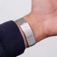 1991 Pulsar Quartz Straight Grain Silver Dial Men's Wrist-Watch