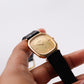 [Mint] 1977 Seiko Quartz Octagon Straight Grain Golden Dial Men's Wrist-Watch