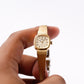 1984 Pulsar Quartz Straight Grain Golden Dial Ladies' Wrist-Watch