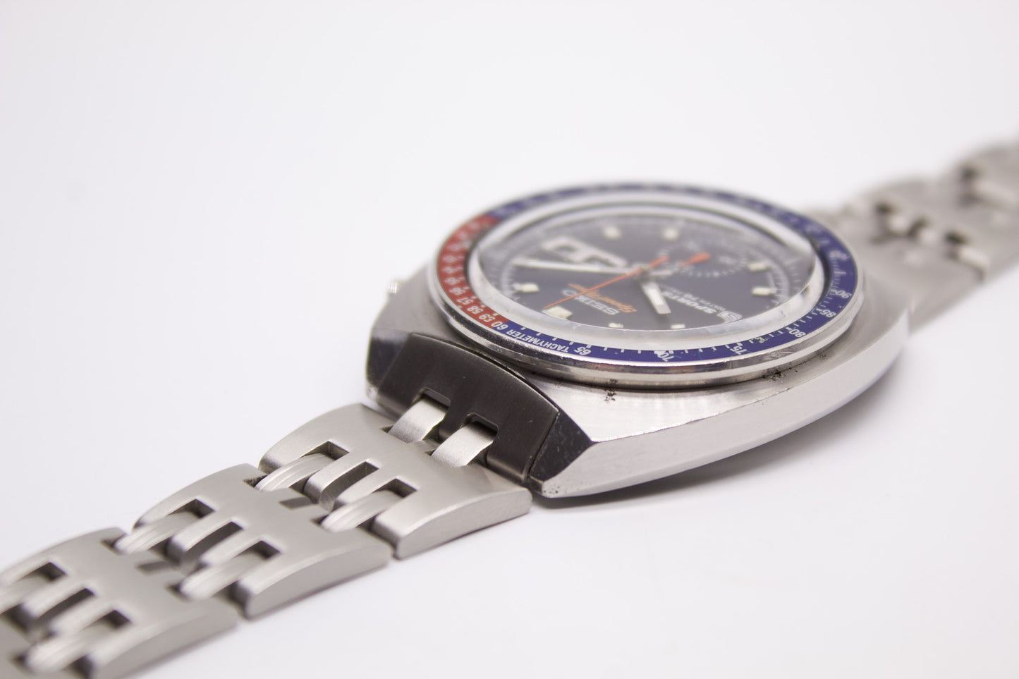 [Serviced] 1970 JDM Seiko Speedtimer Automatic Chronograph Deep Blue Dial Men's Wrist Watch