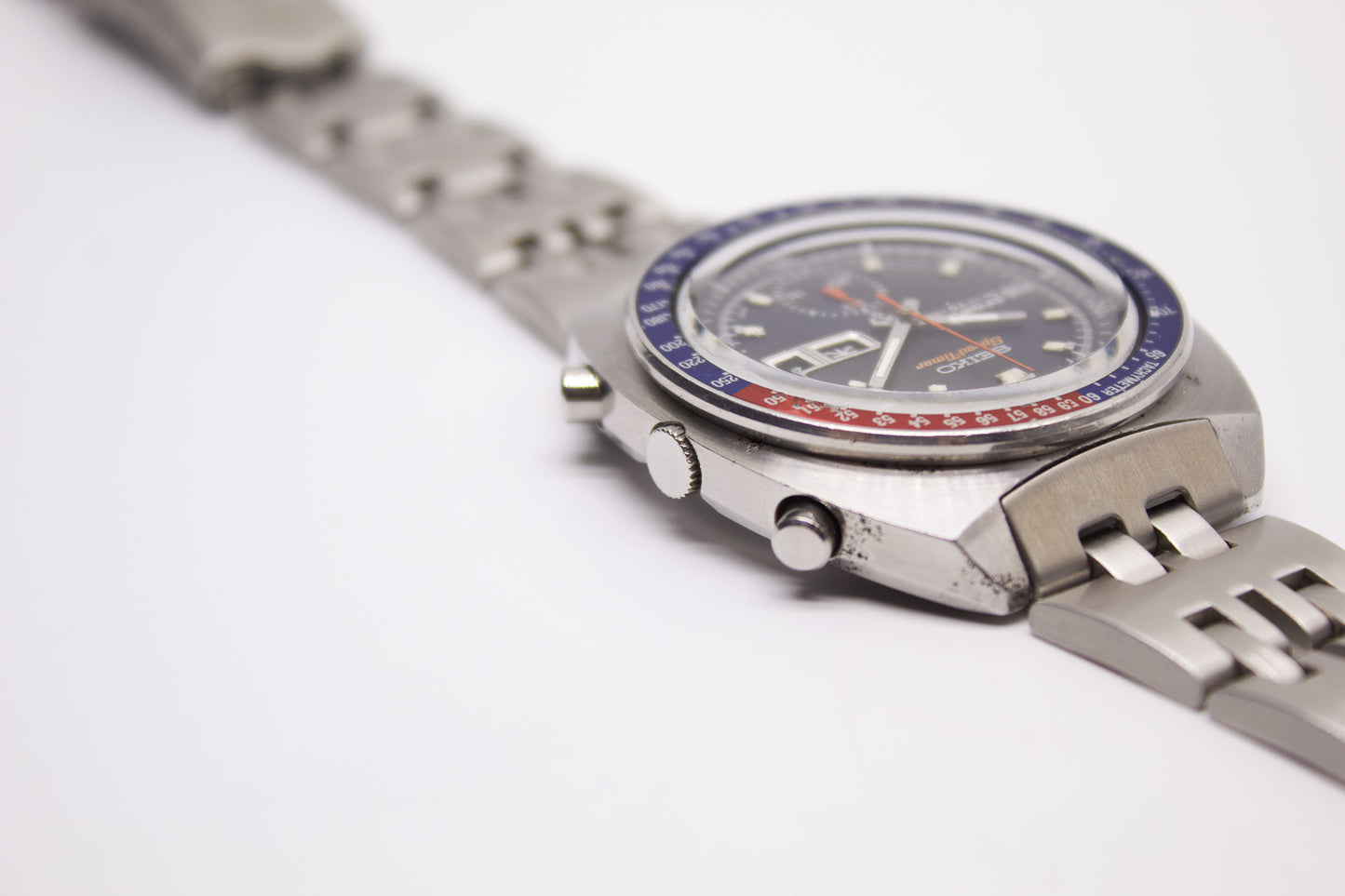 [Serviced] 1970 JDM Seiko Speedtimer Automatic Chronograph Deep Blue Dial Men's Wrist Watch