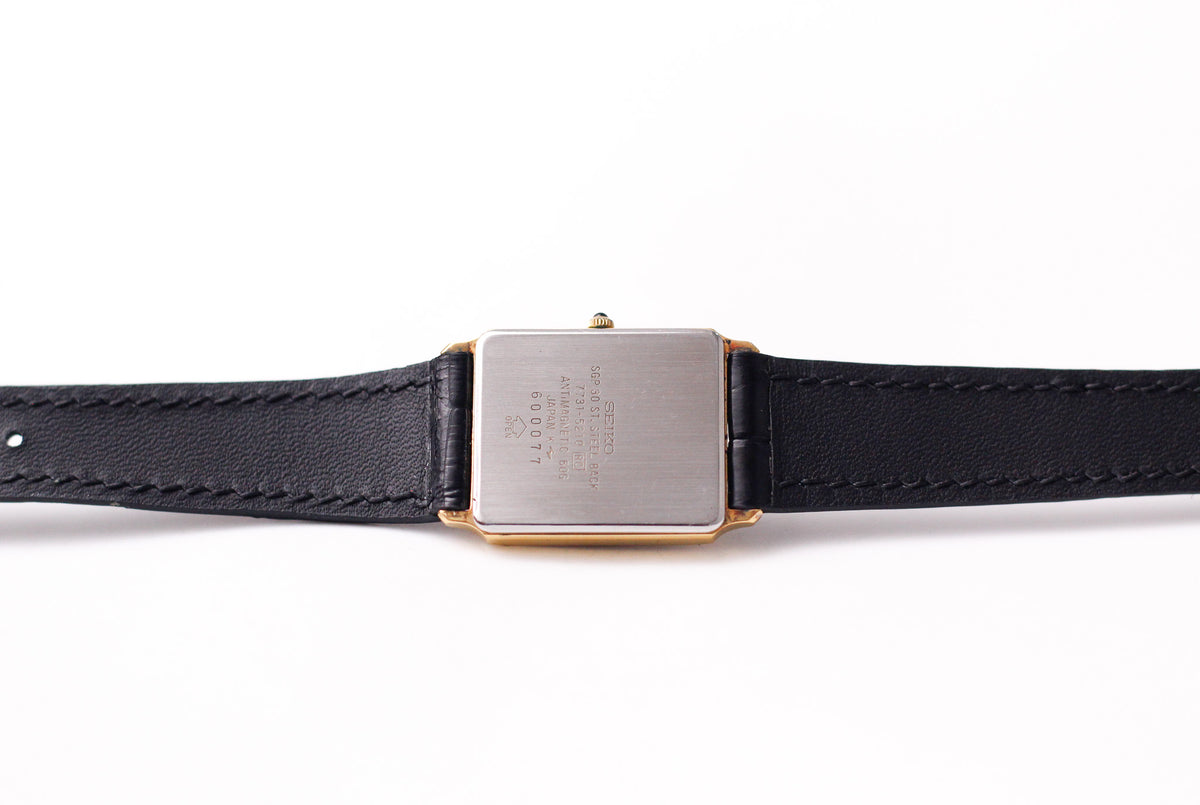 1986 Seiko Dolce Quartz Radiant Golden Sunburst Dial Men's Wrist-Watch