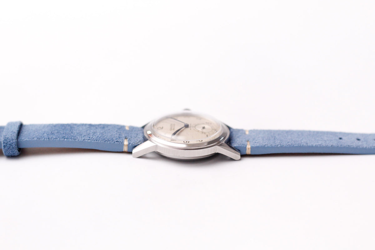 [Serviced] 1940s Greun Bumper Autowind Silver Dial Men's Wrist-Watch