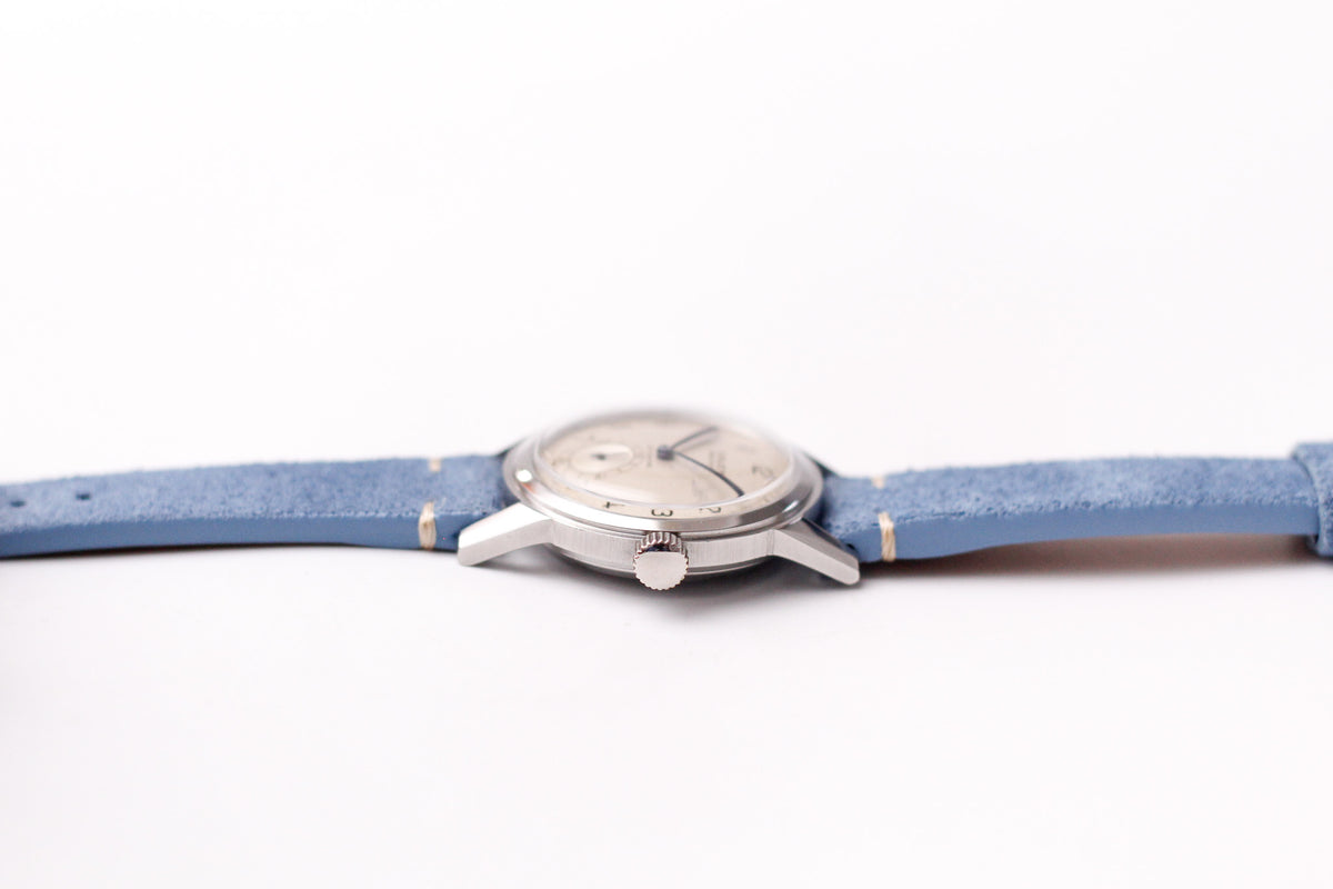 [Serviced] 1940s Greun Bumper Autowind Silver Dial Men's Wrist-Watch