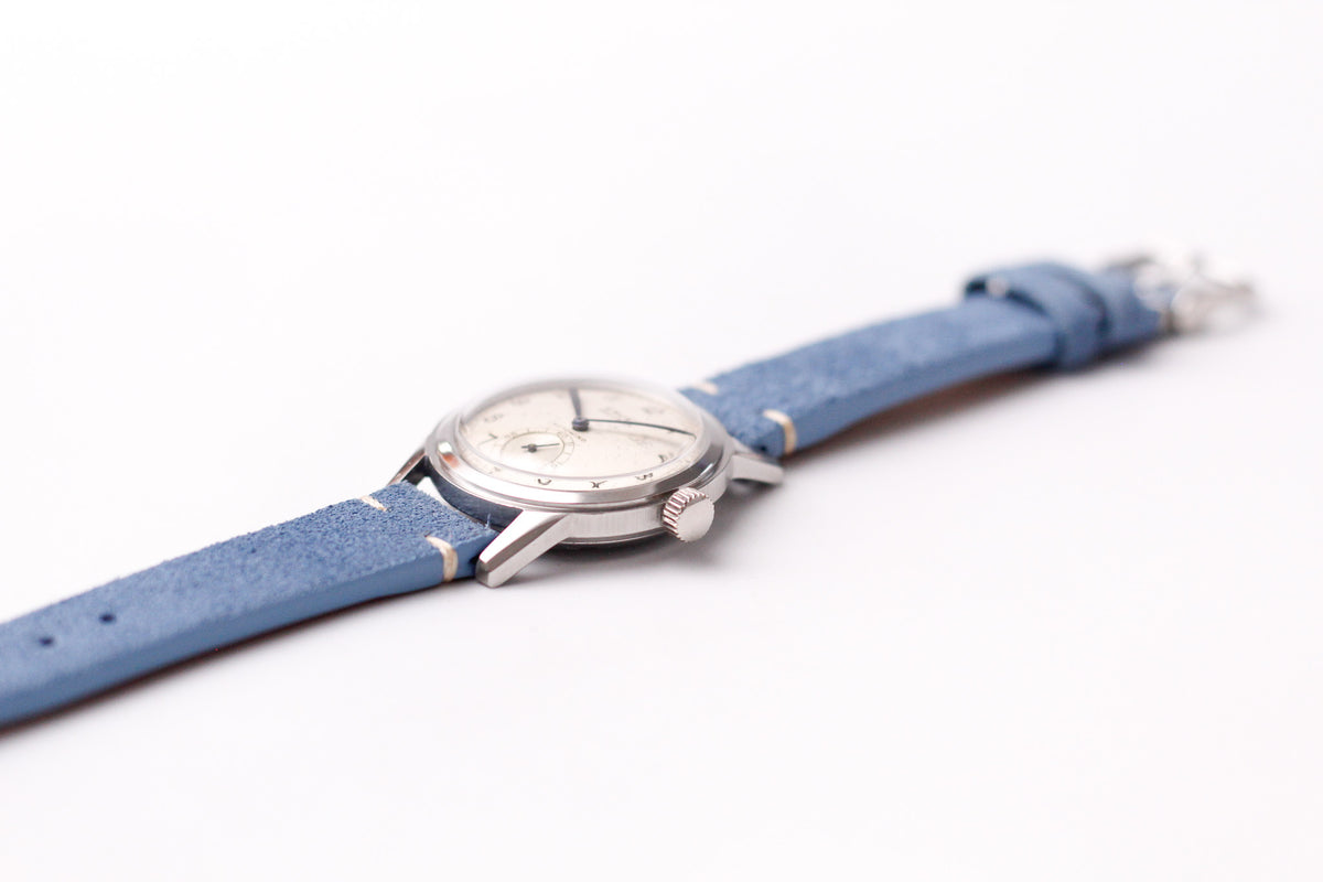 [Serviced] 1940s Greun Bumper Autowind Silver Dial Men's Wrist-Watch