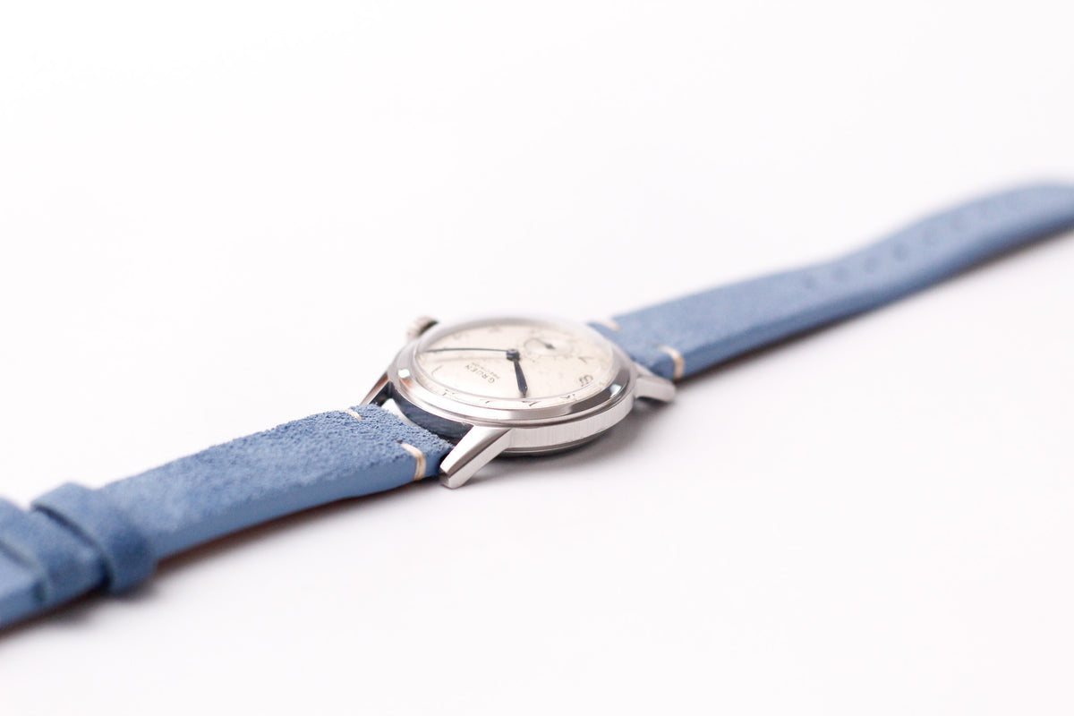 [Serviced] 1940s Greun Bumper Autowind Silver Dial Men's Wrist-Watch