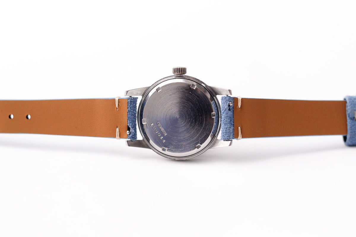 [Serviced] 1940s Greun Bumper Autowind Silver Dial Men's Wrist-Watch