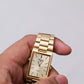1996 Pulsar Quartz Frosted Golden Dial Men's Wrist-Watch W/Box