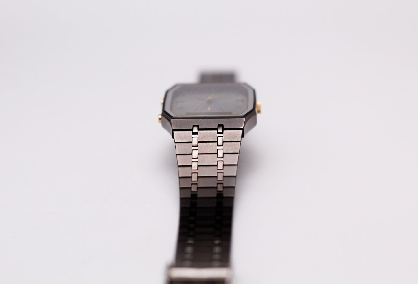 1989 Seiko Ana-Digi Gray Sunburst Dial Men's Wrist-Watch W/Box