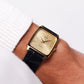 1985 Seiko Dolce Quartz Vibrant Golden Snowflake Dial Men's Wrist-Watch