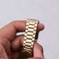 1996 Pulsar Quartz Frosted Golden Dial Men's Wrist-Watch W/Box