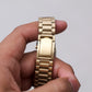 1996 Pulsar Quartz Frosted Golden Dial Men's Wrist-Watch W/Box