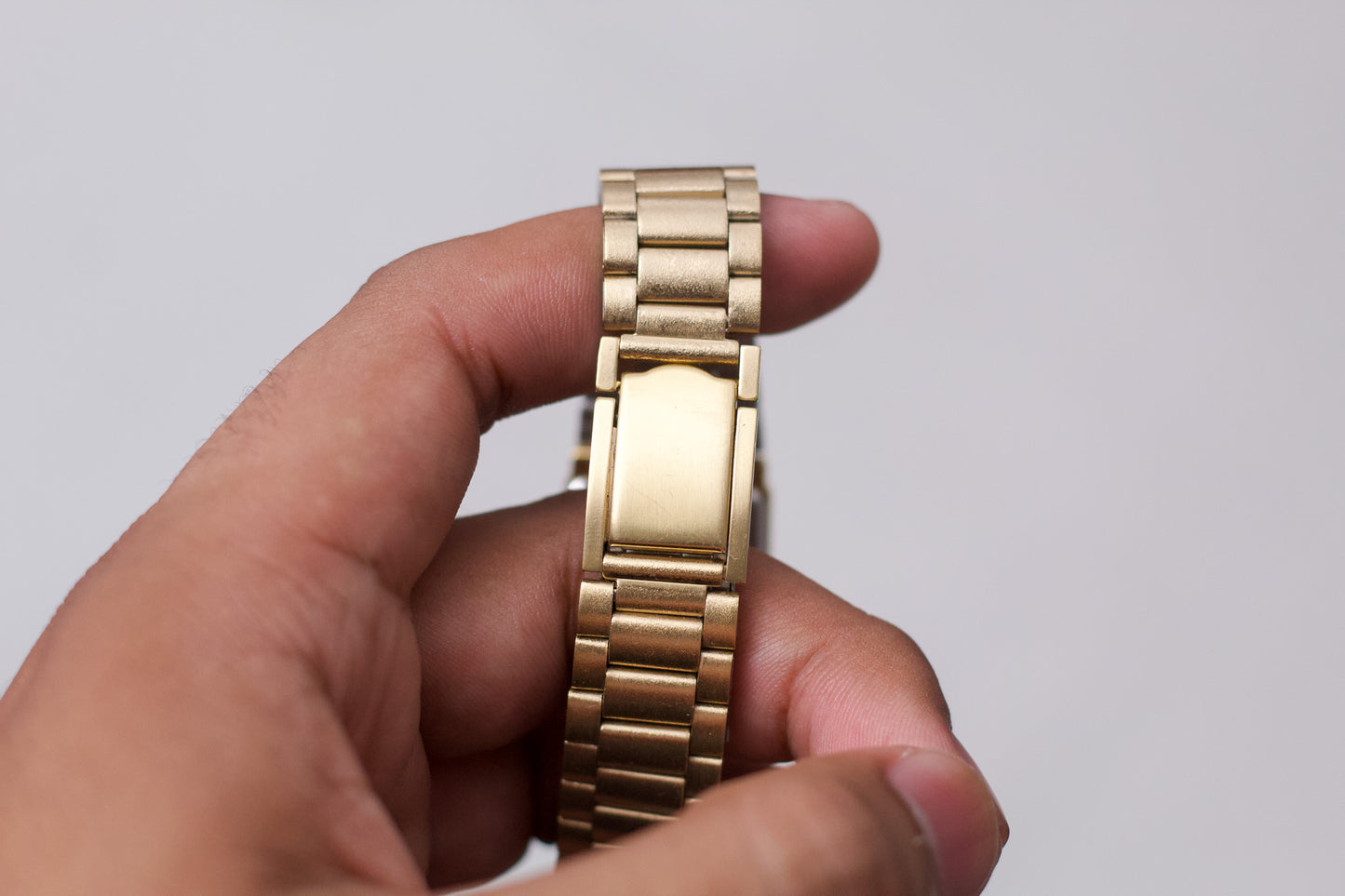 1996 Pulsar Quartz Frosted Golden Dial Men's Wrist-Watch W/Box