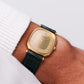 1979 Seiko Quartz Octagon Straight Grain Golden Dial Men's Wrist-Watch