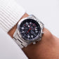 2008 Seiko Quartz Chronograph Matte Black Dial Men's Field Watch