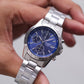 [Mint] 2000s Seiko Deep sea Blue-Sunburst Chronograph Men's Watch W/Papers & Box