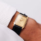 1986 Seiko Dolce Quartz Radiant Golden Sunburst Dial Men's Wrist-Watch