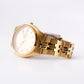 2012 Seiko Quartz Golden Sunburst Dial Men's Wrist-Watch