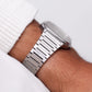 1980 Seiko Quartz Straight Grain Silver Dial Men's Wrist-Watch