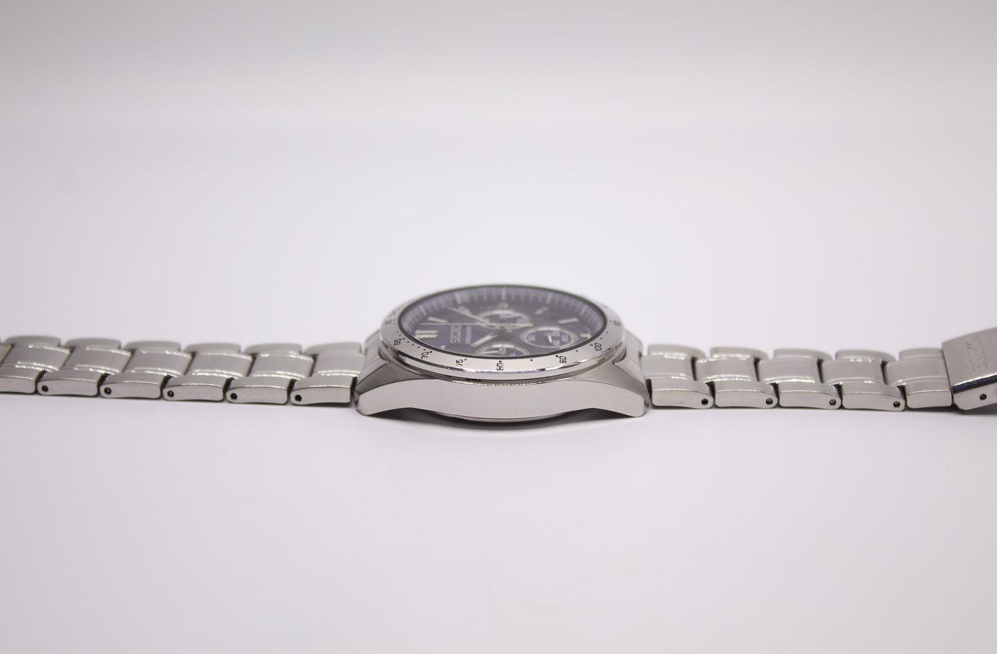 2009 Seiko Quartz Marine Blue Chronograph Men's Wrist-Watch