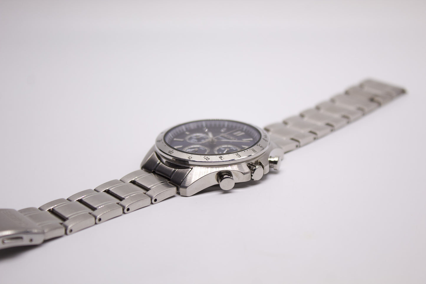 2009 Seiko Quartz Marine Blue Chronograph Men's Wrist-Watch