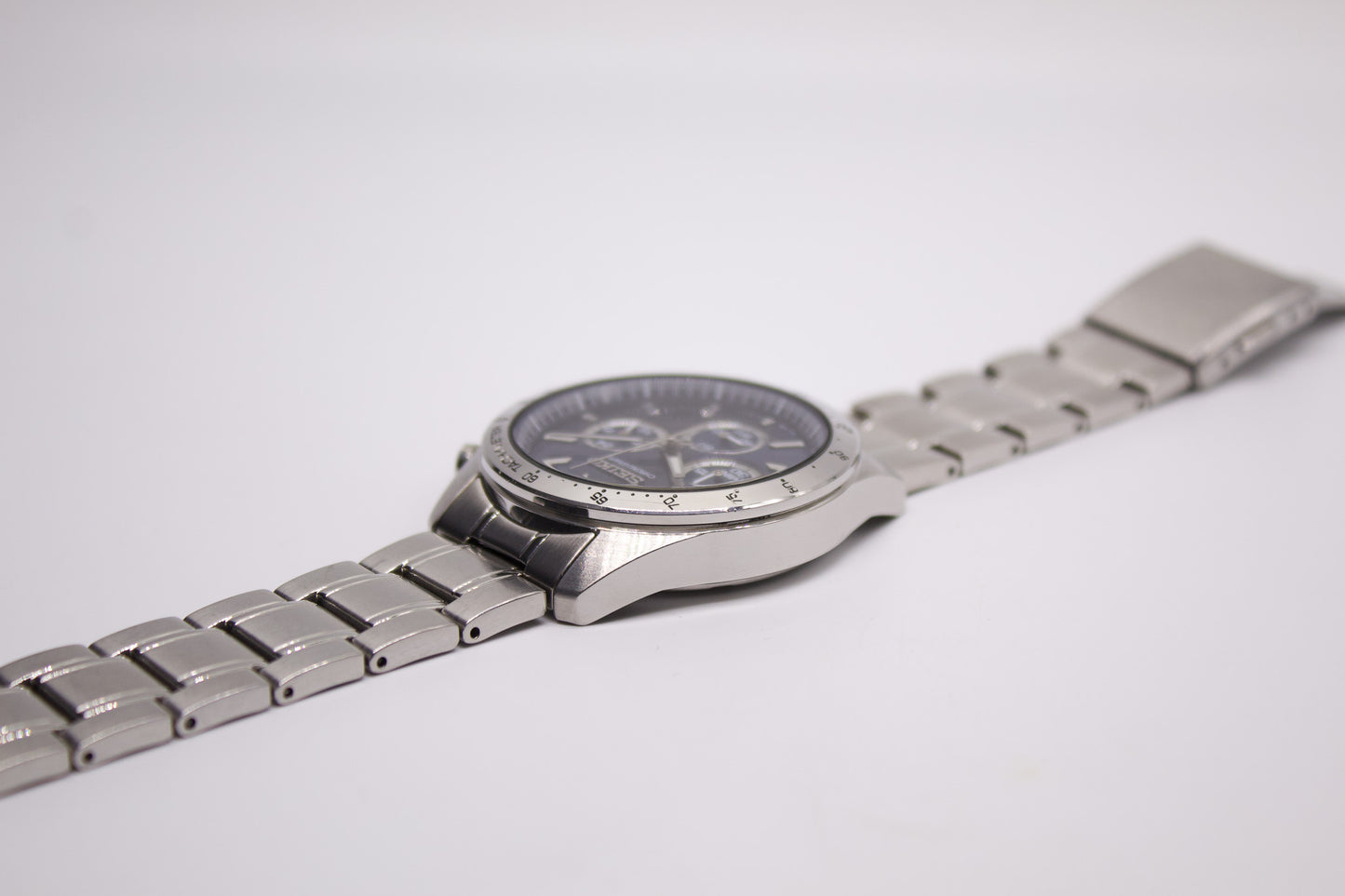 2009 Seiko Quartz Marine Blue Chronograph Men's Wrist-Watch