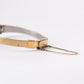 1984 Pulsar Quartz Straight Grain Golden Dial Ladies' Wrist-Watch