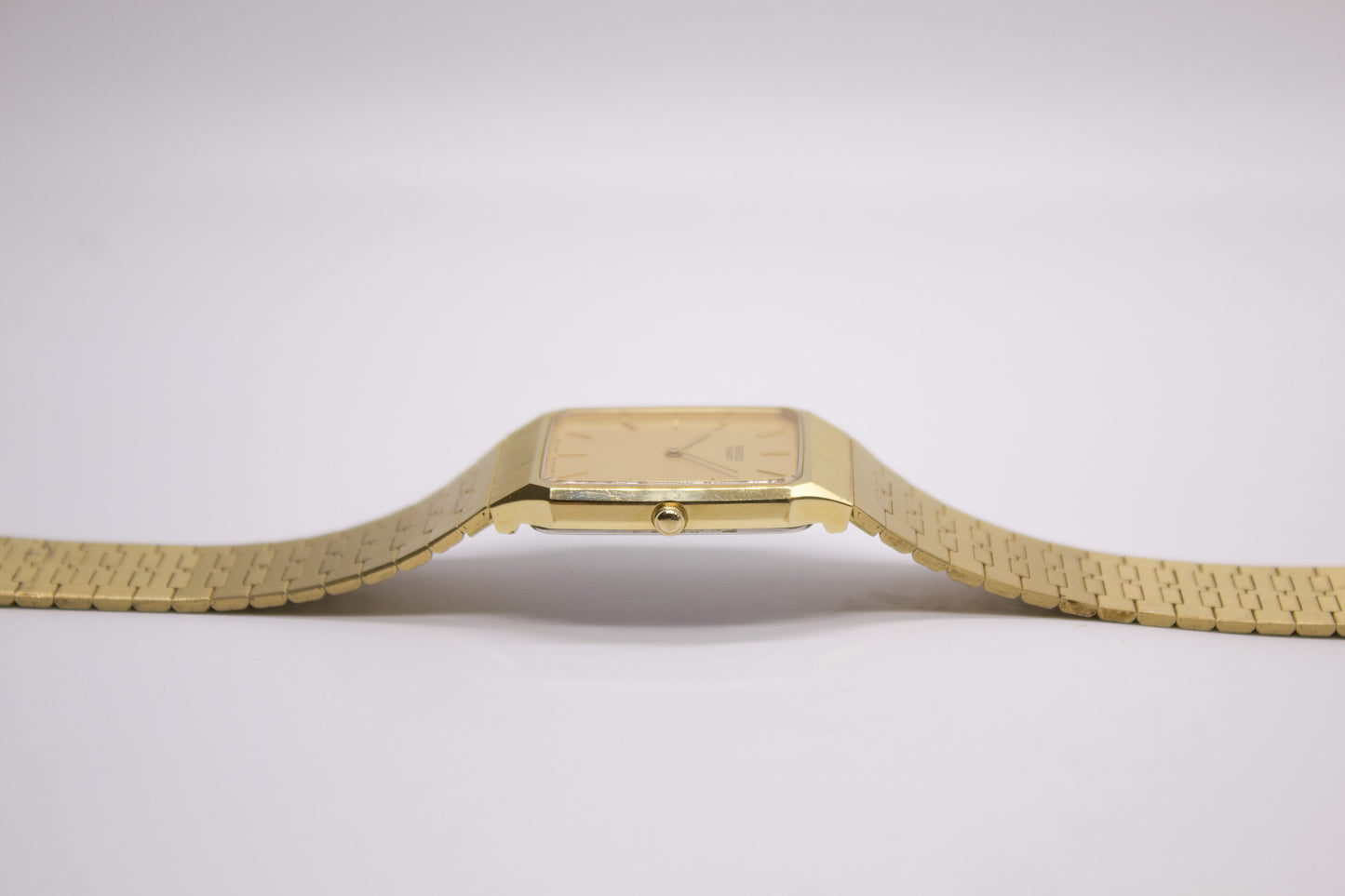 1987 Seiko 'Tank' Gold Toned Men's Wrist-Watch