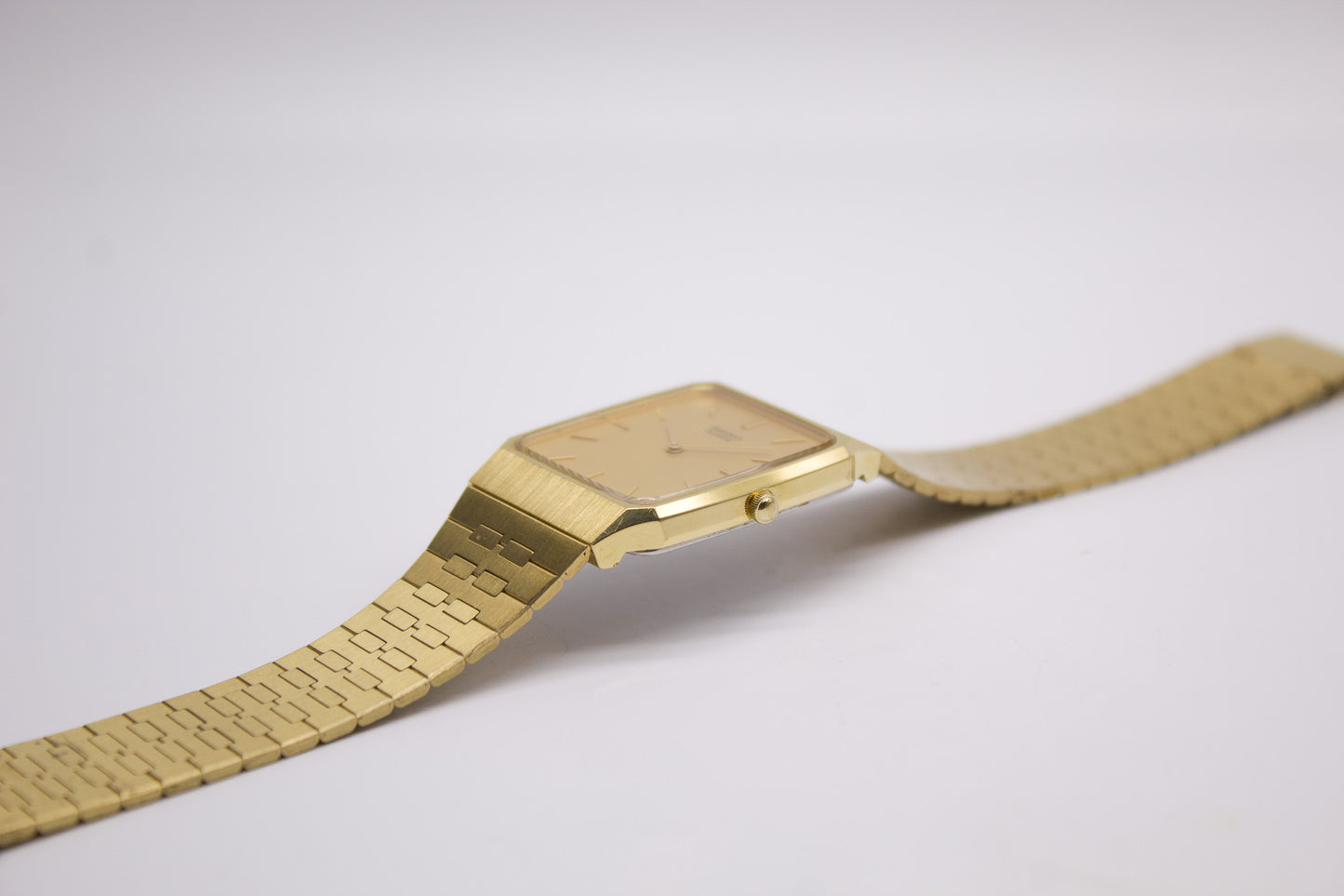 1987 Seiko 'Tank' Gold Toned Men's Wrist-Watch