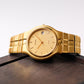 2000s Pulsar Quartz Straight Grain Golden Dial Men's Wrist-Watch