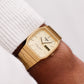 1986 Pulsar Ana-Digi Straight Grain Golden Dial Men's Wrist-Watch W/Box