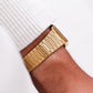 1986 Pulsar Ana-Digi Straight Grain Golden Dial Men's Wrist-Watch W/Box