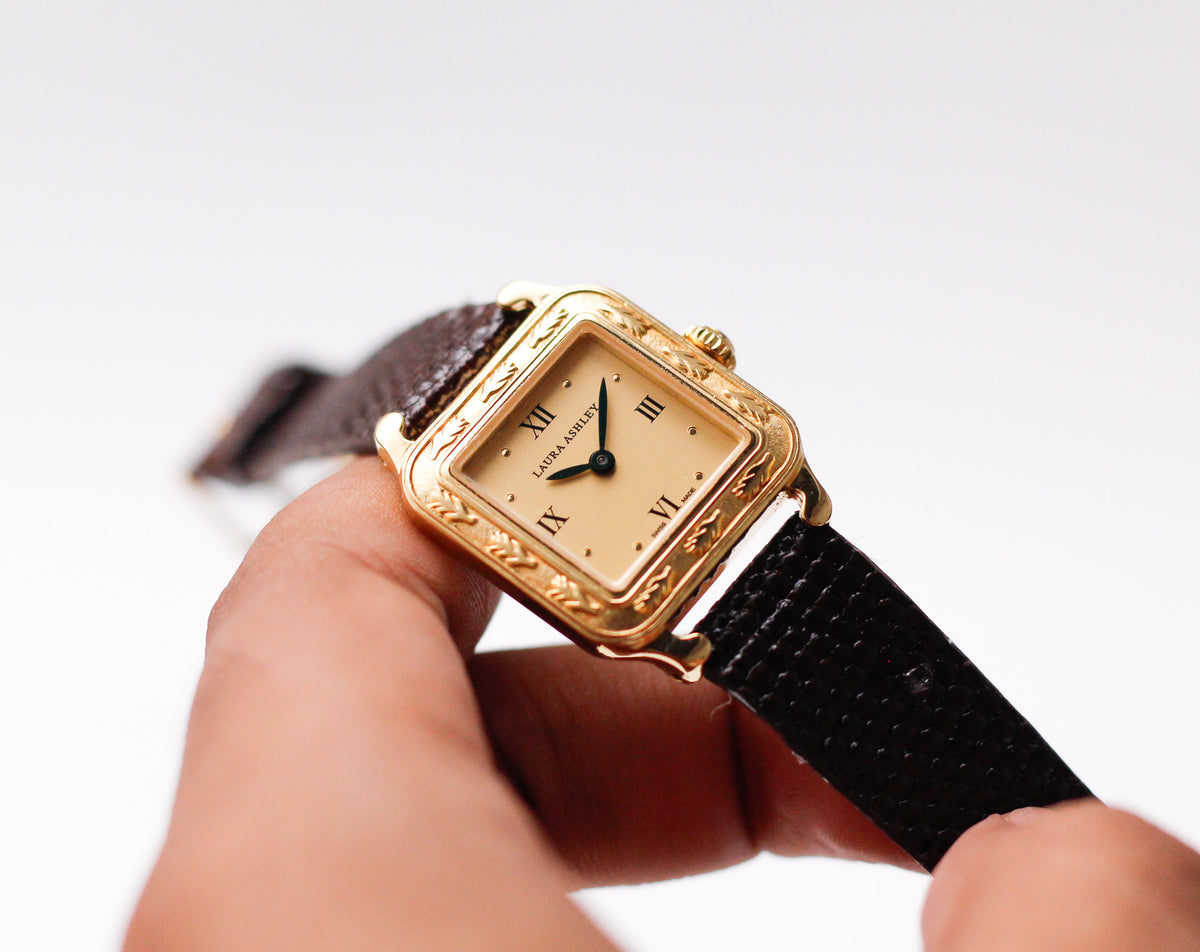 1990s Laura Ashley Quartz Golden Roman Dial Ladies' Wrist-Watch