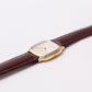 1990s Cyma Quartz Bi-Textured Light Golden Dial Ladies Wrist-Watch