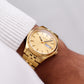 2012 Seiko Quartz Golden Sunburst Dial Men's Wrist-Watch