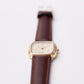1990s Cyma Quartz Bi-Textured Light Golden Dial Ladies Wrist-Watch